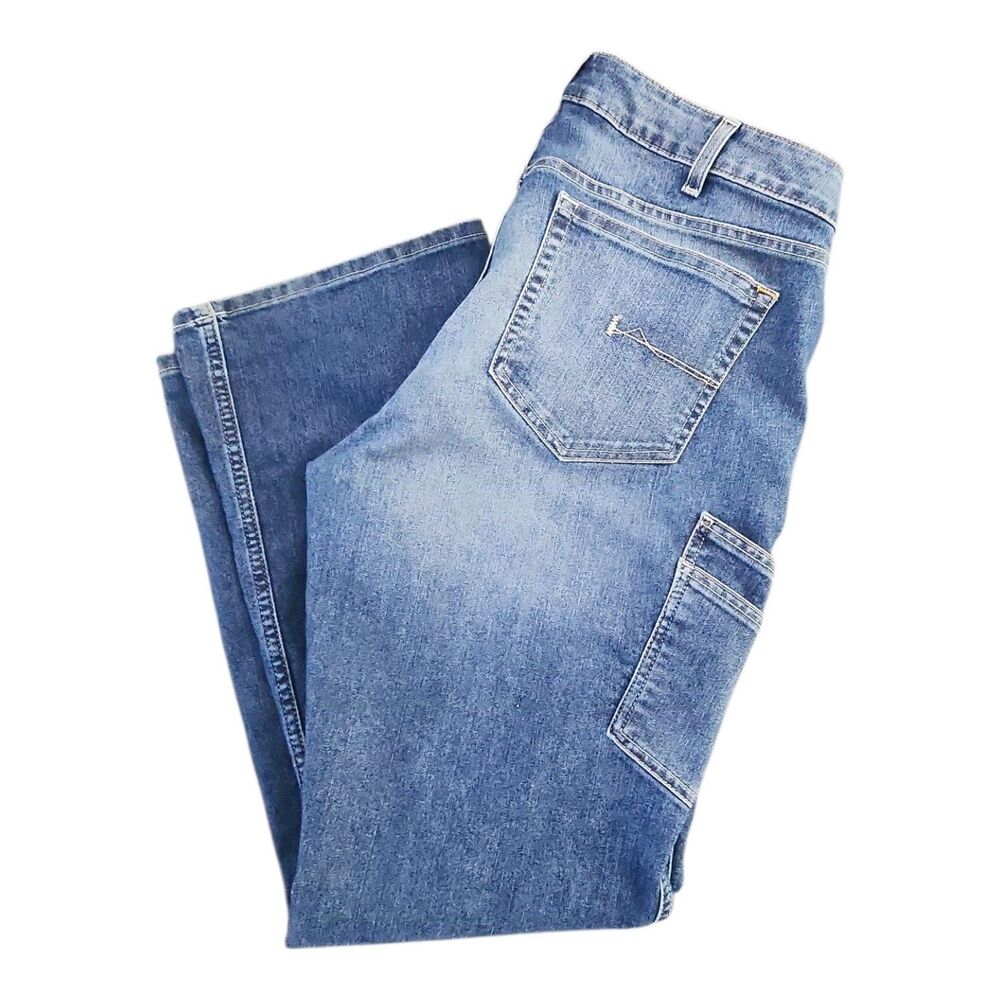 Ariat Rebar Jeans Womens 34R Mid Rise Boot Cut Cargo Sofia Work Western Wear
